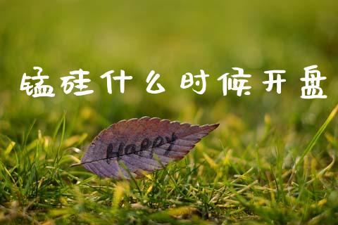 锰硅什么时候开盘_https://www.gongyisiwang.com_股指期货_第1张
