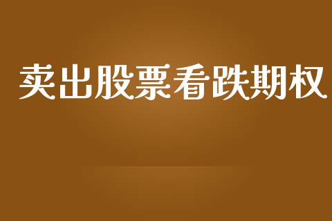 卖出股票看跌期权_https://www.gongyisiwang.com_焦炭期货手续费_第1张