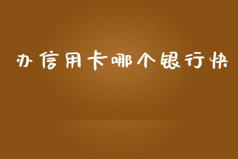 办信用卡哪个银行快_https://www.gongyisiwang.com_股指期货交易手续费_第1张
