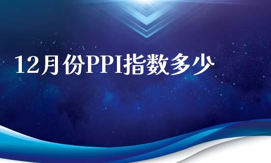 12月份PPI指数多少_https://www.gongyisiwang.com_原油期货_第1张