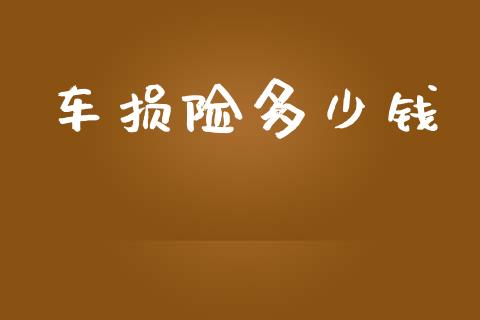 车损险多少钱_https://www.gongyisiwang.com_股指期货交易手续费_第1张