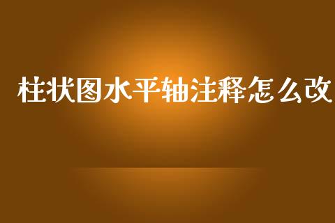 柱状图水平轴注释怎么改_https://www.gongyisiwang.com_道指_第1张