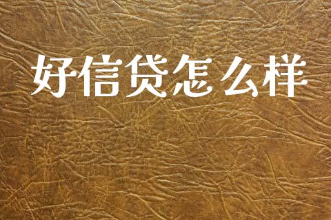 好信贷怎么样_https://www.gongyisiwang.com_股指期货交易手续费_第1张
