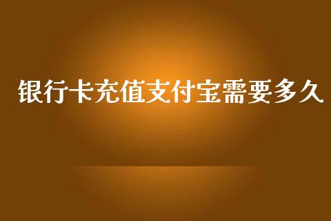 银行卡充值支付宝需要多久_https://www.gongyisiwang.com_焦炭期货手续费_第1张