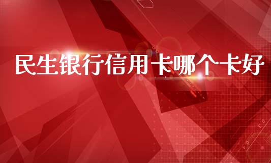 民生银行信用卡哪个卡好_https://www.gongyisiwang.com_焦炭期货手续费_第1张