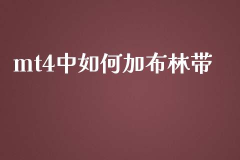mt4中如何加布林带_https://www.gongyisiwang.com_恒指期货_第1张