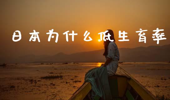 日本为什么低生育率_https://www.gongyisiwang.com_恒指期货_第1张