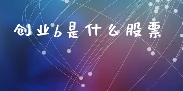 创业b是什么股票_https://www.gongyisiwang.com_原油期货_第1张