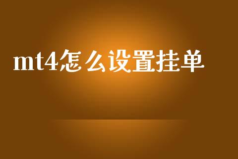 mt4怎么设置挂单_https://www.gongyisiwang.com_期货公司手续费排名_第1张