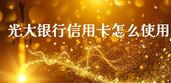 光大银行信用卡怎么使用_https://www.gongyisiwang.com_股指期货_第1张