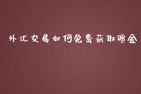 外汇交易如何免费获取赠金_https://www.gongyisiwang.com_原油期货_第1张