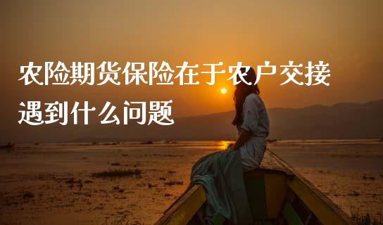农险期货保险在于农户交接遇到什么问题_https://www.gongyisiwang.com_股指期货_第1张