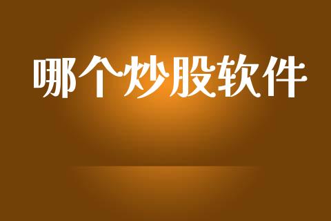 哪个炒股软件_https://www.gongyisiwang.com_股指期货交易手续费_第1张