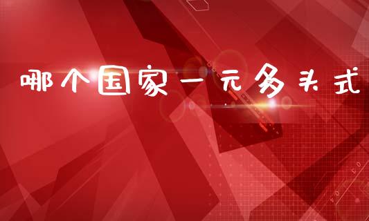 哪个国家一元多头式_https://www.gongyisiwang.com_期货公司手续费排名_第1张