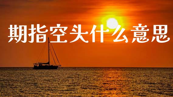 期指空头什么意思_https://www.gongyisiwang.com_原油期货_第1张