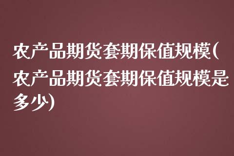 农产品期货套期保值规模(农产品期货套期保值规模是多少)_https://www.gongyisiwang.com_股指期货交易手续费_第1张