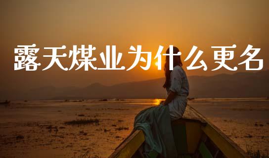 露天煤业为什么更名_https://www.gongyisiwang.com_广发期货手续费_第1张