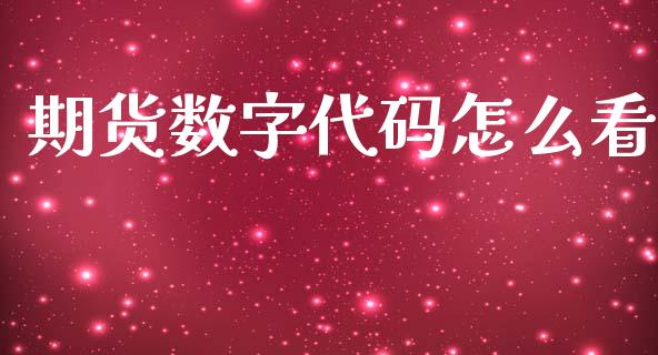 期货数字代码怎么看_https://www.gongyisiwang.com_广发期货手续费_第1张