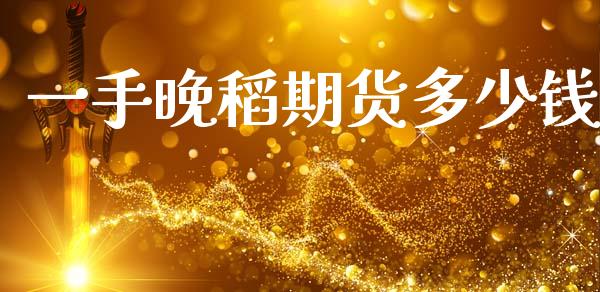 一手晚稻期货多少钱_https://www.gongyisiwang.com_原油期货_第1张
