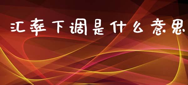 汇率下调是什么意思_https://www.gongyisiwang.com_焦炭期货手续费_第1张