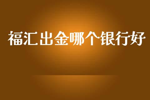 福汇出金哪个银行好_https://www.gongyisiwang.com_广发期货手续费_第1张