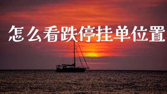 怎么看跌停挂单位置_https://www.gongyisiwang.com_原油期货_第1张