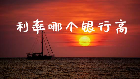 利率哪个银行高_https://www.gongyisiwang.com_恒指期货_第1张