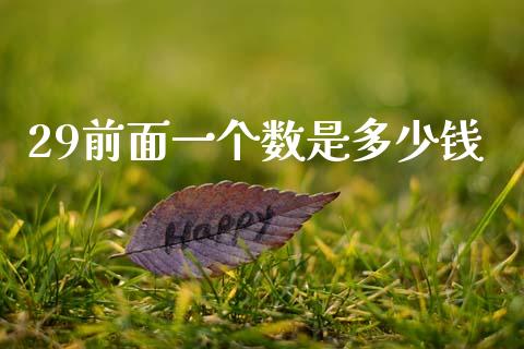 29前面一个数是多少钱_https://www.gongyisiwang.com_恒指期货_第1张