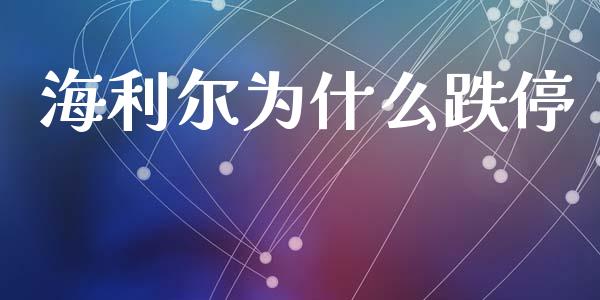 海利尔为什么跌停_https://www.gongyisiwang.com_恒指期货_第1张