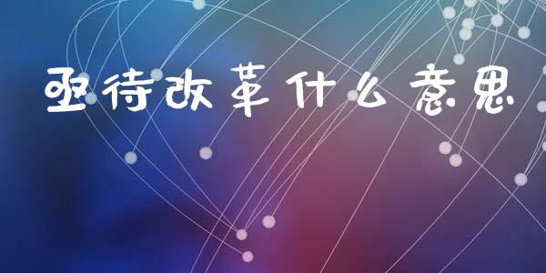 亟待改革什么意思_https://www.gongyisiwang.com_恒指期货_第1张