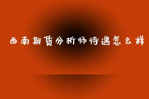 西南期货分析师待遇怎么样_https://www.gongyisiwang.com_期货公司手续费排名_第1张