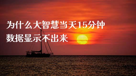为什么大智慧当天15分钟数据显示不出来_https://www.gongyisiwang.com_广发期货手续费_第1张