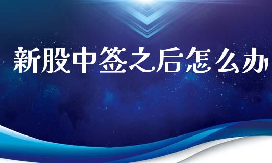 新股中签之后怎么办_https://www.gongyisiwang.com_道指_第1张