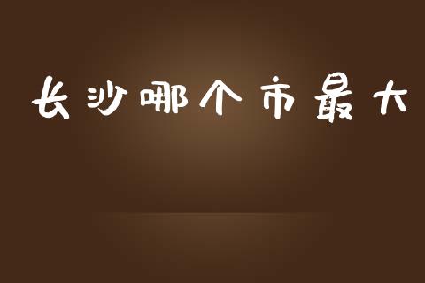 长沙哪个市最大_https://www.gongyisiwang.com_焦炭期货手续费_第1张
