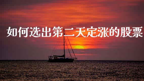如何选出第二天定涨的股票_https://www.gongyisiwang.com_股指期货交易手续费_第1张