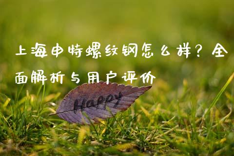 上海申特螺纹钢怎么样？全面解析与用户评价_https://www.gongyisiwang.com_股指期货_第1张