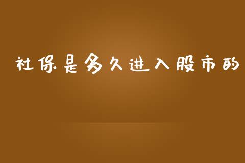 社保是多久进入股市的_https://www.gongyisiwang.com_股指期货_第1张