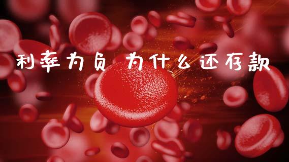 利率为负 为什么还存款_https://www.gongyisiwang.com_原油期货_第1张