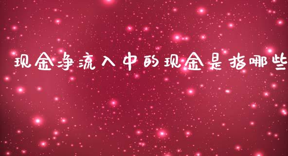 现金净流入中的现金是指哪些_https://www.gongyisiwang.com_焦炭期货手续费_第1张