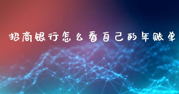 招商银行怎么看自己的年账单_https://www.gongyisiwang.com_广发期货手续费_第1张