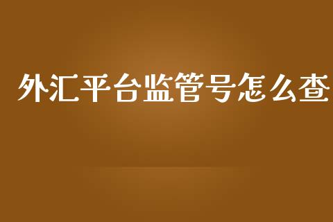 外汇平台监管号怎么查_https://www.gongyisiwang.com_期货公司手续费排名_第1张