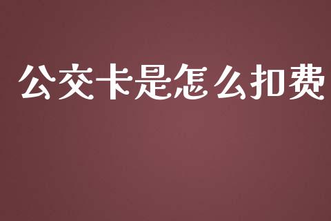 公交卡是怎么扣费_https://www.gongyisiwang.com_恒指期货_第1张