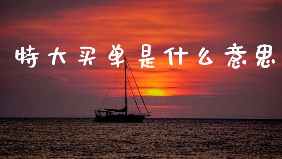 特大买单是什么意思_https://www.gongyisiwang.com_广发期货手续费_第1张
