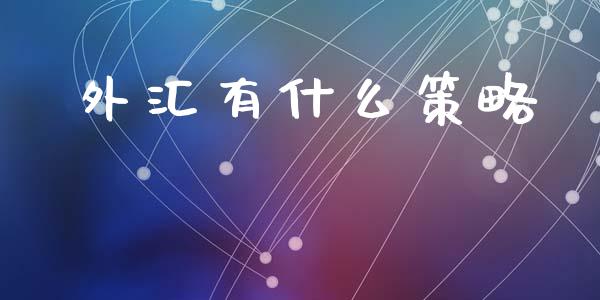 外汇有什么策略_https://www.gongyisiwang.com_恒指期货_第1张