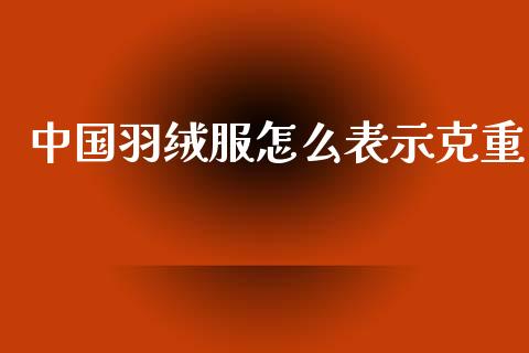 中国羽绒服怎么表示克重_https://www.gongyisiwang.com_广发期货手续费_第1张