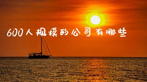 600人规模的公司有哪些_https://www.gongyisiwang.com_股指期货_第1张