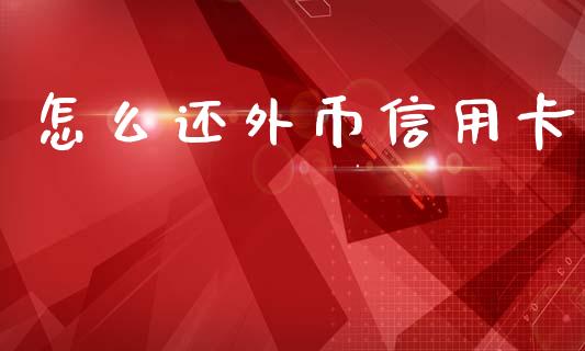怎么还外币信用卡_https://www.gongyisiwang.com_原油期货_第1张