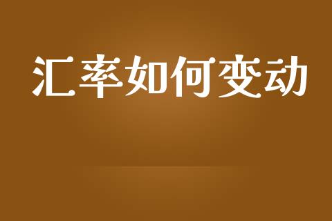 汇率如何变动_https://www.gongyisiwang.com_股指期货交易手续费_第1张