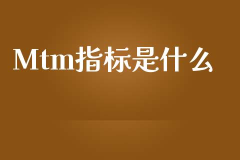 Mtm指标是什么_https://www.gongyisiwang.com_原油期货_第1张