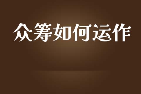 众筹如何运作_https://www.gongyisiwang.com_期货公司手续费排名_第1张